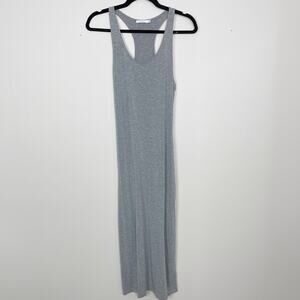 Aritzia Talula Gallatin Midi Racerback Dress Heather Gray Side Split Medium M